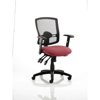 Image of Portland III Black Mesh Back Bespoke Colour Seat Ginseng Chilli