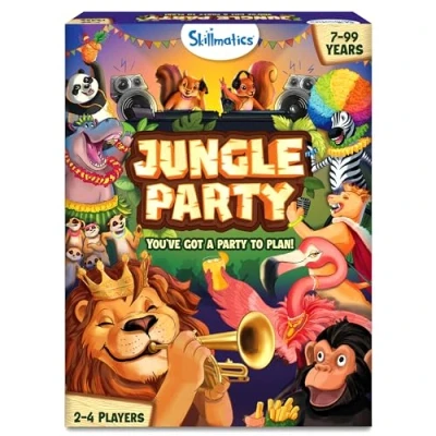 Image of Skillmatics Card Game Jungle Party, Fun Family of Strategy &amp; Luck, Party Game, Gifts for Girls Boys Ages 7, 8, 9 Up