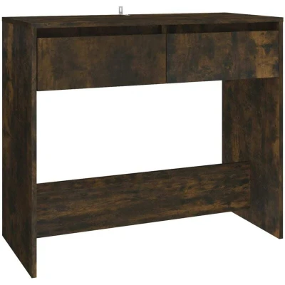 Image of vidaXL Console Table Smoked Oak 89x41x76.5 cm Engineered Wood