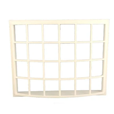 Image of Melody Jane Dolls House White Plastic Georgian Bay Bow Window 24 Pane 1:12 DIY Builders