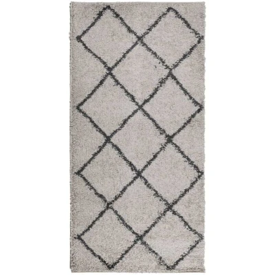 Image of vidaXL Shaggy Rug PAMPLONA High Pile Modern Beige and Anthracite 100x200 cm