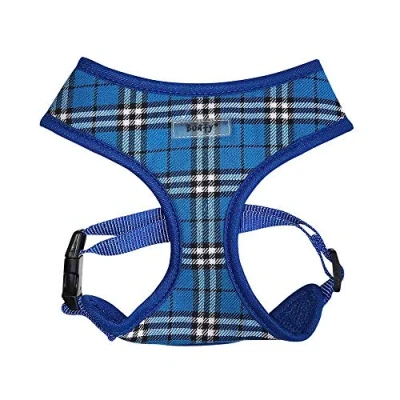 Image of Bunty Tartan Dog Harness Medium Soft, Breathable and Adjustable No Pull for Dogs. Comfortable Anti Blue