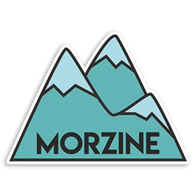 Image of 2 x 10cm Morzine France Vinyl Stickers Ski Mountain Luggage Sticker #31601 (10cm Wide)