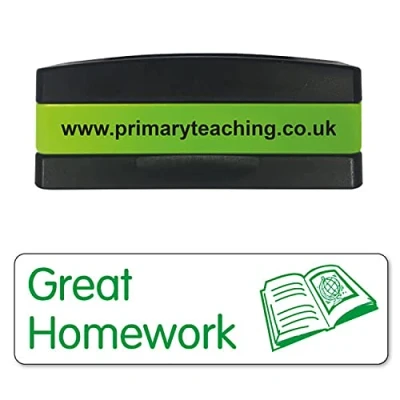 Image of Stackable Great Homework Pre Inked School Teachers Positive Feedback Marking Stamper Stamp 44x13mm Primary Teaching Services