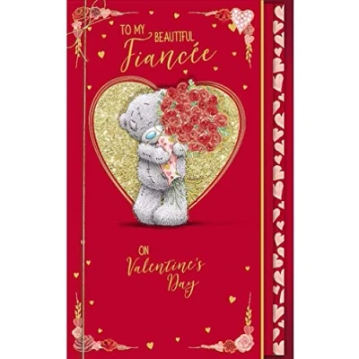 Image of Me To You Bear Beautiful Fiancee Handmade Valentine&#039;s Day Card