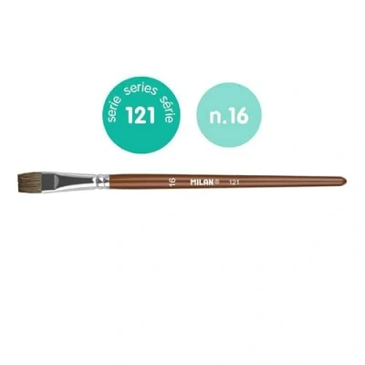Image of MILAN Flat School Brush, Wood, nº 16