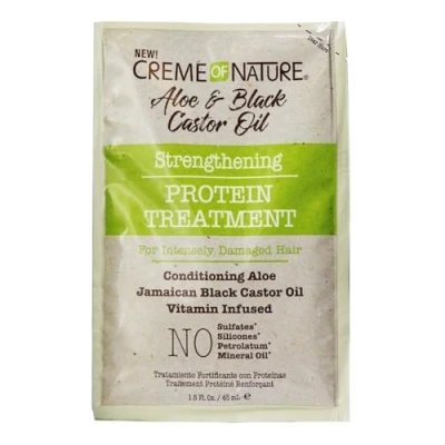 Image of Creme of nature aloe &amp; black castor strength protein treatment 46 ml (envelope)