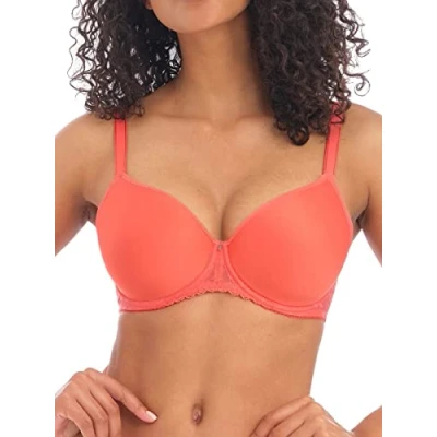 Image of Freya Women&#039;s Signature Underwire Spacer T Shirt Bra, Hot Coral, 36E