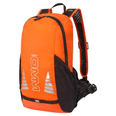 Image of OMM Original Mountain Marathon Unisex&#039;s Ultra 8 Orange Backpack, 8L