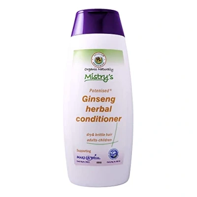 Image of Mistry&#039;s Ginseng Herbal Conditioner 200ml Hair Care Scalp Scrub Conditioner, Gentle Suitable for All Ages and Types, Additive Free, Vegan,