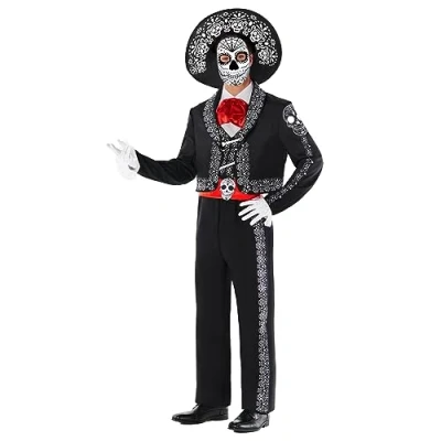Image of Morph Day Of The Dead Costume For Men Mariachi Outfit Dia De Los Muertos Men, M
