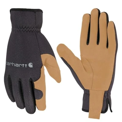 Image of Carhartt mens High Dexterity Open Cuff Glove, Black Barley, XL (Pack of 1)