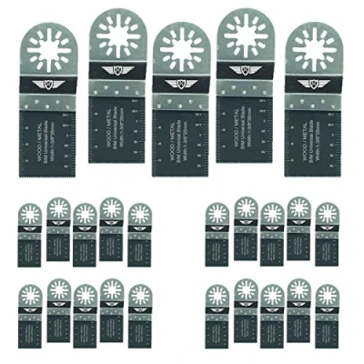 Image of 25 x TopsTools Bi Metal UN35B_25 Cutting Blades Compatible with Bosch Fein (Non StarLock) Makita Milwaukee Einhell Ergotools Hitachi Parkside Ryobi Worx Workzone Multi Tool Accessories
