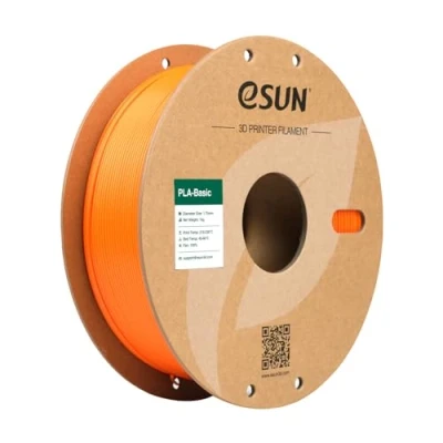 Image of eSUN PLA Filament 1.75mm, Basic 3D Printer Dimensional Accuracy +/ 0.05mm, 1KG Spool (2.2 LBS) Speedy for Printers,Orange