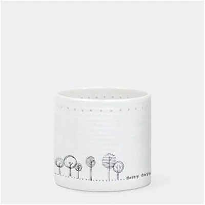 Image of East of India &#039;Happy days&#039; Porcelain Tea Light Holder
