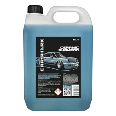 Image of CARSHARK Ceramic Car Shampoo 5 Litre, Hydrophobic Effect, Protective Layer, Improves Gloss of The Paintwork