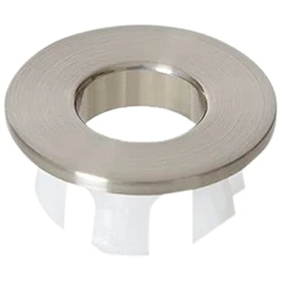 Image of Milano Modern Bathroom Basin Sink Round Overflow Ring Brushed Nickel