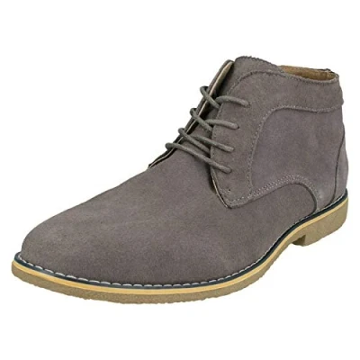 Image of Malvern Mens Lace Up Ankle Boots Grey Suede UK Size 8 EU 42 US 9