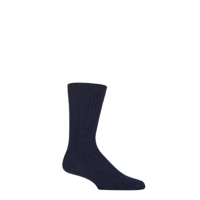 Image of Mens Pringle 1 Pair Cashmere and Merino Wool Blend Luxury Socks Navy 7 11
