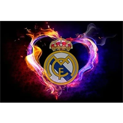 Image of 5D DIY Diamond Painting Kits for Adults Kids Full Drill Royal House Madrid Art Picture Crystal Rhinestone Embroidery Cross Stitch Canvas 30x40cm