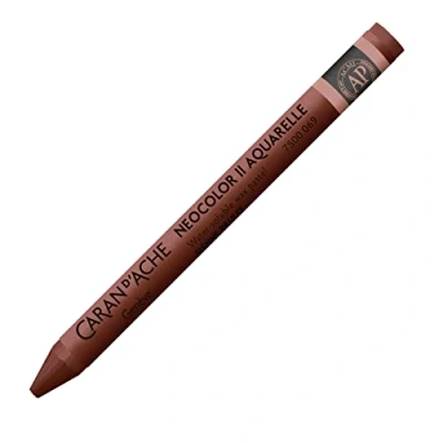 Image of Caran d&#039;Ache NEOCOLOR II 069 Burnt Sienna (7500.069) / Pastel 10 Pieces (1 Pack) Made of Water soluble Wax/for Paper Cardboard Glass Wood Leather Fabric Stone