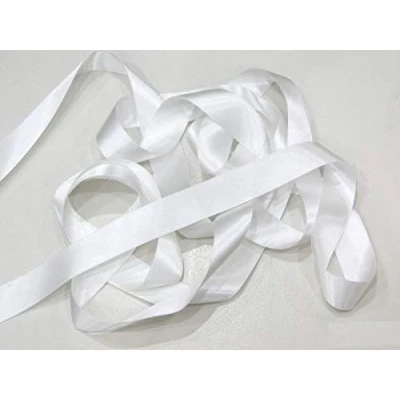 Image of White 25mm Satin Ribbon Double Sided Berisfords 3501 (1 Meter)
