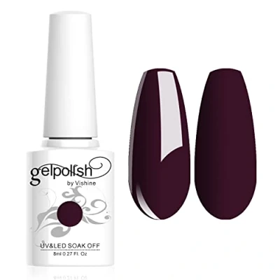 Image of Vishine Soak Off UV LED Gel Polish Nail Art Manicure 8ml Lacquer Dark Magenta #071
