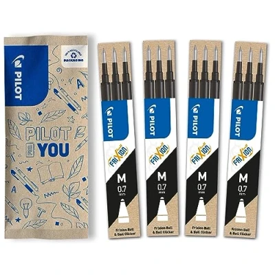 Image of PILOT Frixion Rollerball Refill 0.7 Pack of 12 (Black)