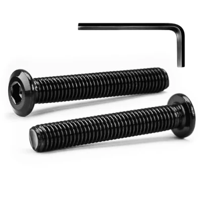 Image of MINHER M6 x 50mm 20Pcs Flat Head Hex Socket Cap Screws Bolts, Furniture 304 Stainless Steel 18 8, Full Thread (with Spanner)