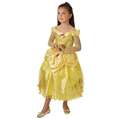 Image of Rubie&#039;s Official Disney Princess Belle Ballgown Girls Costume, Childs Size Large Age 7 8 Years