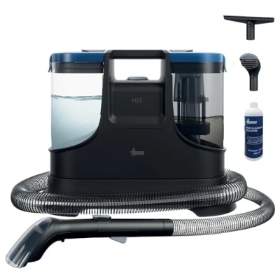 Image of Hoover HS5 Spot Cleaner and Stain Remover Wash Dry Carpets, Sofas, Upholstery, Car Seats Glass, Window Cleaning Accessory, 1.5L Water Tank, Compact, 400W, Ideal for Pets [HS500]