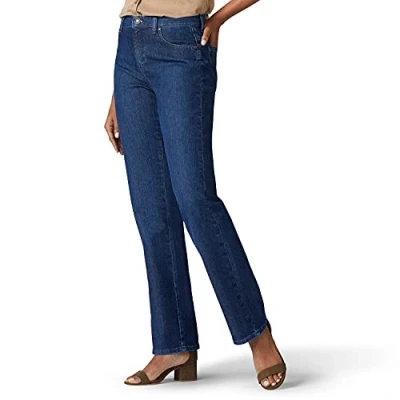 Image of Lee Women&#039;s Relaxed Fit Straight Leg Jean, Meridian, 10 Short