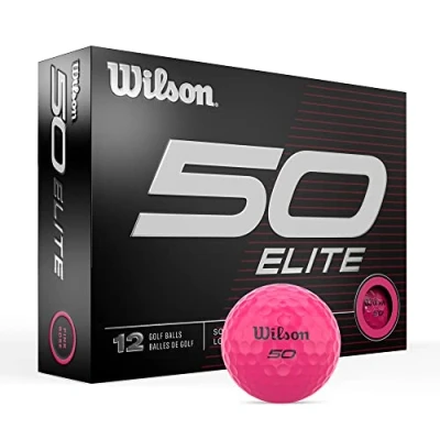 Image of Wilson Fifty Elite Golf Balls 12 Pack, Pink