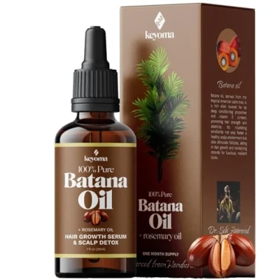 Image of Keyoma Batana Oil, Oil for Hair Growth, Hair, 100% Pure &amp; Rosemary (1PC)