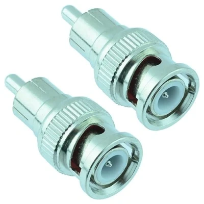 Image of 2 x BNC Male to RCA Phono Plug Adaptor