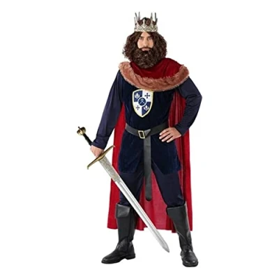 Image of Atosa 61389 Costume Medieval King Man M L Red Carnival, Men