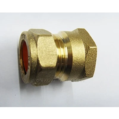 Image of Brass Compression 15MM X Female Iron 1/2&quot; Straight Coupling (Pack of 3)