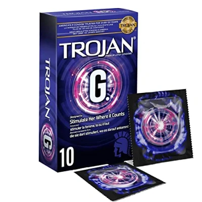 Image of Trojan G. Condoms, Distinct Shape with Ribs Pack of 1
