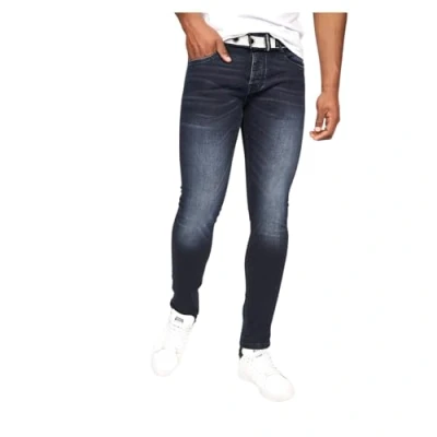 Image of Crosshatch Mens Essentials Barbeck Classic Slim Fit Jeans(Barbeck/Blue Black W32/32L)