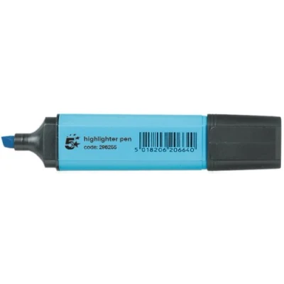 Image of 5 Star Office Highlighter Chisel Tip 1 5mm Line Blue [Pack 12]