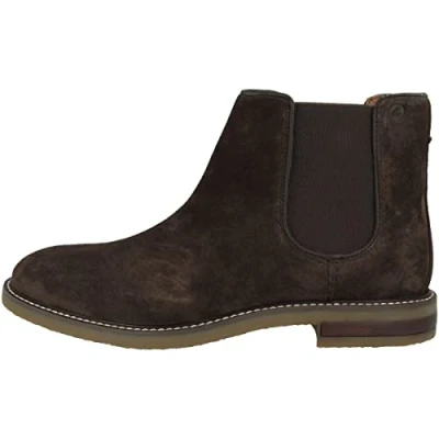 Image of Clarks Men&#039;s Jaxen Chelsea Boot, Brown Sde, 11 UK