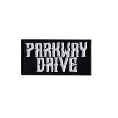 Image of Parkway Drive Silver Black Metalcore Patch Badge Embroidered Iron on Applique Accessory