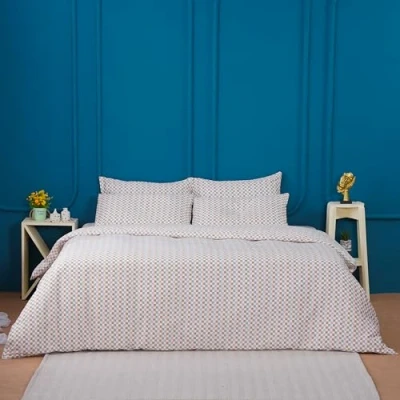 Image of Sheet Story 100% Cotton King Size Duvet Cover sets 400 Thread Count Kingsize Luxuriously Soft and Hypoallergenic with a Pair of Pillowcases