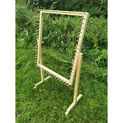 Image of Wooden Stand Only for Loom Frame Embroidery/pom pom Blanket