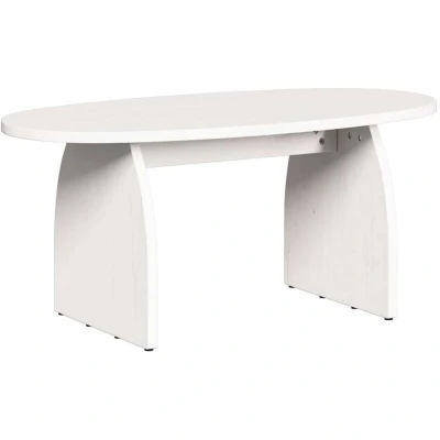 Image of vidaXL Coffee Table White 80 x 40 35 cm Solid pine wood