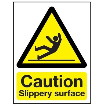 Image of Sitesafe Slippery Surface Vinyl Caution Sign 148 x 210mm