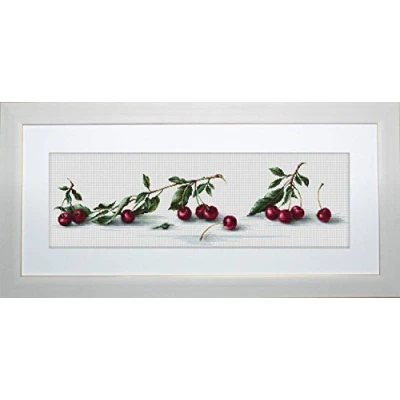 Image of Lucas S Cherries Counted Cross Stitch Kit, Pack of 1