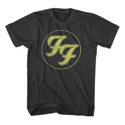 Image of Rock Off officially licensed products Foo Fighters Distressed FF Logo T Shirt XL Black