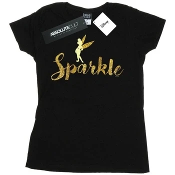 Image of Disney Women&#039;s Princess Tinker Bell Sparkle Time T Shirt Black Large