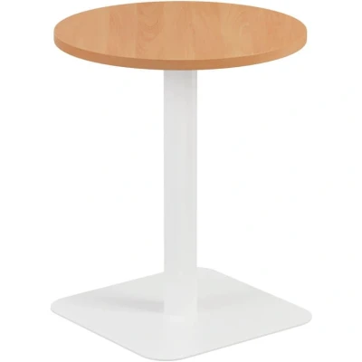 Image of Vivace 600mm Mid Table Beech Top and White Legs Ref CH2684WHBE2